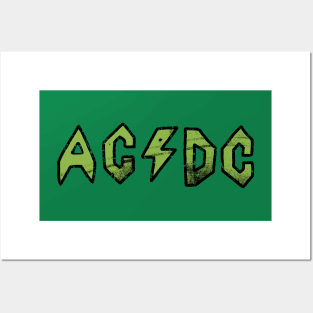 Butt-Head AC/DC Distressed -  Green Posters and Art